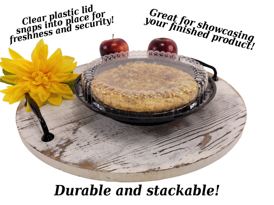 8" Two Piece Plastic High Dome Pie Container  #WJ37