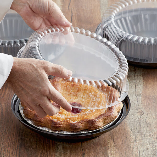 9" Plastic High Dome Pie Container - #WJ43