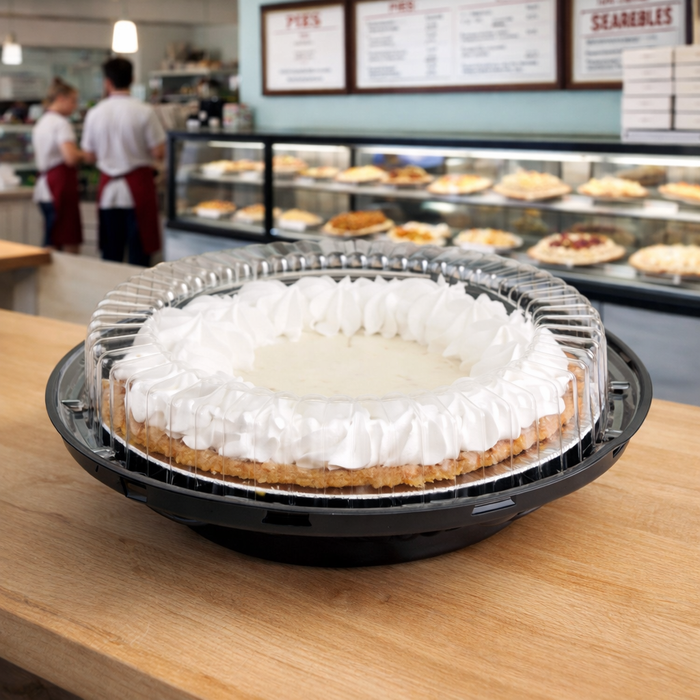 8" Two Piece Low Dome Pie Container - #WJ46