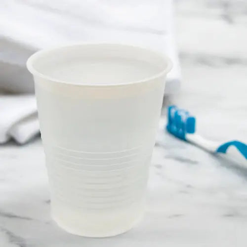 Dart 12 oz. Translucent Squat HIPS Plastic Cold Cup - Sleeve of 50 - #Y12S