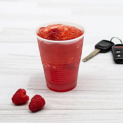 Dart 12 oz. Translucent Squat HIPS Plastic Cold Cup - Sleeve of 50 - #Y12S