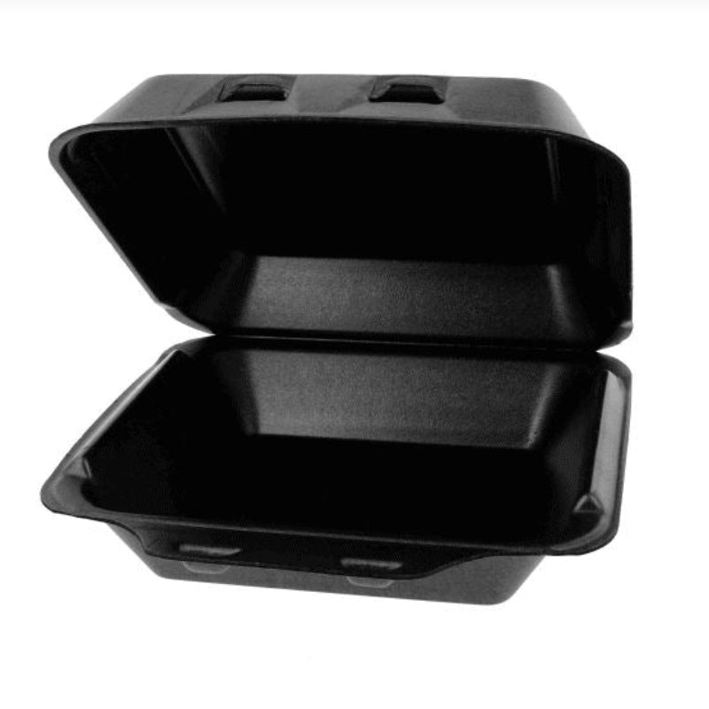 8 x 8 x 3" PS Foam SmartLock Hinged Lid Container - #YHLB08010000