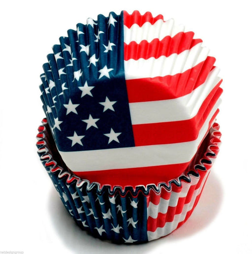 50 ct. American Flag Cupcake Liners w/ 50 Flag Picks