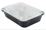 Colored Disposable Aluminum 3.75 Pound Carryout pan w/ Plastic Lid #3227P KitchenDance