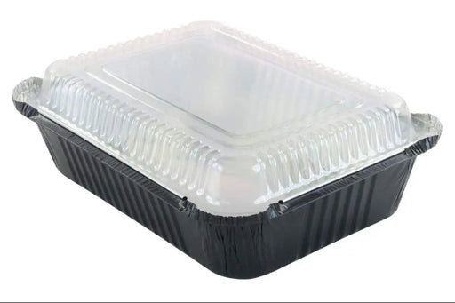 Colored Disposable Aluminum 3.75 Pound Carryout pan w/ Plastic Lid #3227P KitchenDance