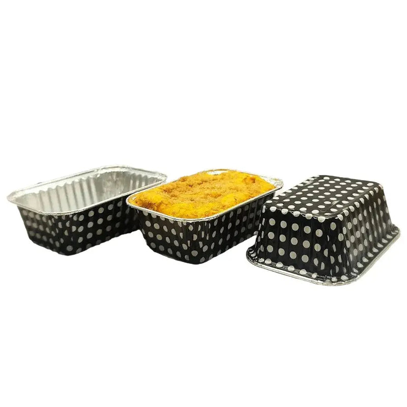 Amazon Overstock 6 oz. Disposable Colored Polka Dot Foil Mini Loaf Pan without Lids - 100 Count - #4004NL KitchenDance