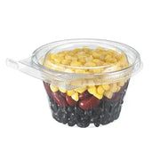 Inline Plastics Safe-T-Fresh Tamper Evident & Tamper Resistant Clamshell 8 oz. Cup with Flat Lid - #TS8CCR Inline Plastics