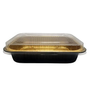 11" X 7"  Colored Heavy Aluminum Entrée Pan with Plastic Lid #A71P KitchenDance