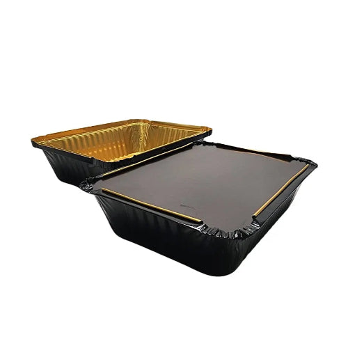 2¼ lb. Disposable Heavy Foil Carryout Pan with Board Lid   #6421L KitchenDance