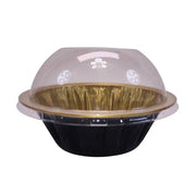 18 oz. Jumbo Disposable Aluminum Colored Pot Pie Pan with Dome Lid #A57P KitchenDance
