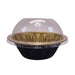 18 oz. Jumbo Disposable Aluminum Colored Pot Pie Pan with Dome Lid #A57P KitchenDance