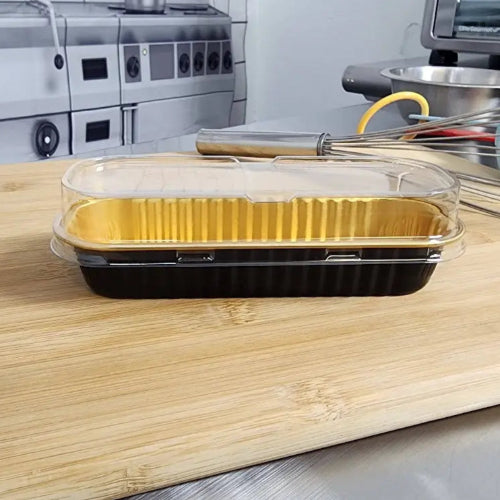 Rectangular Colored Aluminum Baking Tin with Plastic Lid - #A43P KitchenDance