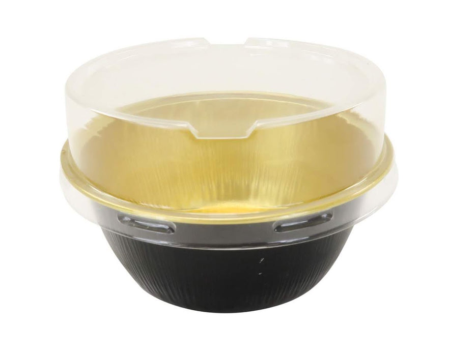 4 oz. Colored Foil Ramekins / Baking Cups with Plastic Lid    #A50P