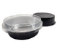8 oz. Smooth wall Disposable Round Foil Pan with Snap-on Plastic Lid  #A42P KitchenDance