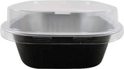11 oz. Square Foil Dessert Cup with Plastic Lids - #A24P KitchenDance