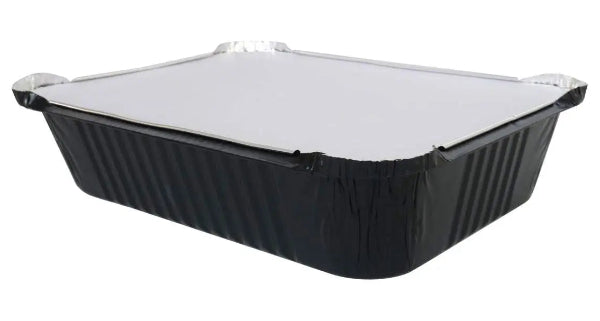 Colored Disposable Aluminum 3.75 Pound Carryout pan w/ Board Lid #3227L KitchenDance