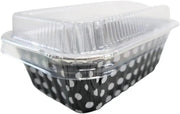 Amazon Overstock 6 oz. Disposable Colored Polka Dot Foil Mini Loaf Pan with Lids - 100 Count - #4004P KitchenDance