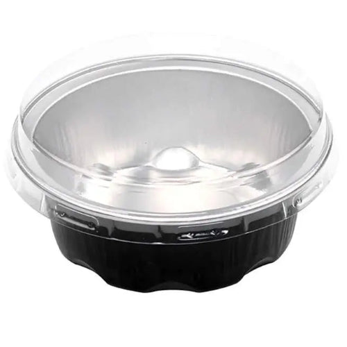 2 oz. Disposable Colored Foil Cup with Plastic Lid  #A3P KitchenDance