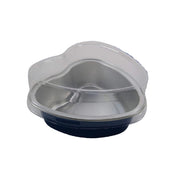 Disposable Mini Heart Shaped Foil Pan with Plastic Lid   #3055P KitchenDance