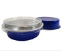 8 oz. Smooth wall Disposable Round Foil Pan with Snap-on Plastic Lid  #A42P KitchenDance