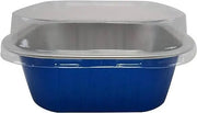 11 oz. Square Foil Dessert Cup with Plastic Lids - #A24P KitchenDance