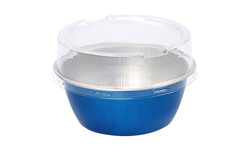 4 oz. Colored Foil Ramekins / Baking Cups with Plastic Lid    #A50P