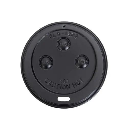 Prime Source Black Lid for 10/12/16/20/24 Ounce Coffee Cups - #75000249 Prime Source