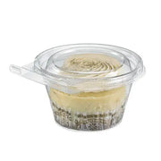 Inline Plastics Safe-T-Fresh Tamper Evident & Tamper Resistant Clamshell 8 oz. Cup with Flat Lid - #TS8CCR Inline Plastics