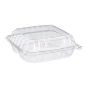 9 x 9 x 3  Clear PP 3 Compartment Hinged Take Out Containers Ecosystems
