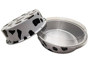 8 oz. Smooth wall Disposable Round Foil Pan with Snap-on Plastic Lid  #A42P KitchenDance