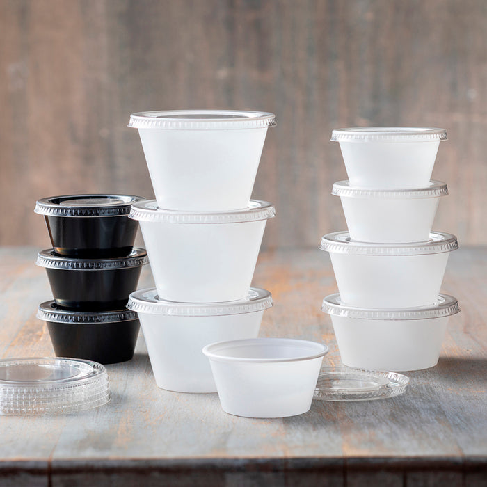 Prime Source 4 oz. Portion Cups With Lid Combo