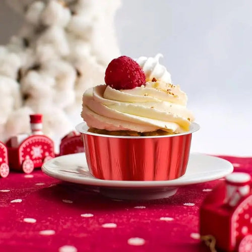 8 oz. Round Disposable Aluminum Foil Colored Dessert pan  #A8NL KitchenDance