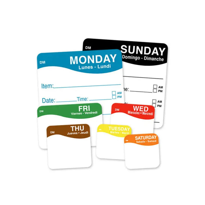 DissolveMark® Day of the Week Labels DayMark Safety Systems