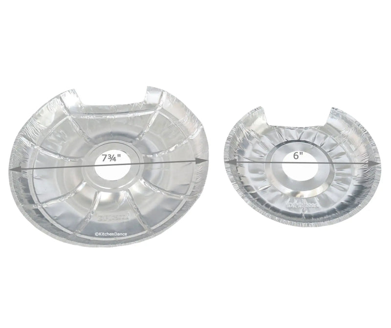 Disposable Aluminum Foil Electric Burner Bibs  Pack of 50 Large & 50 Small - #50-50 Durable Packaging