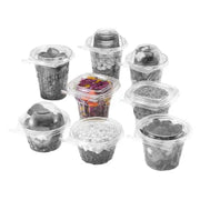 Inline Plastics Safe-T-Fresh Tamper Evident & Tamper Resistant Clamshell 12 oz. Square Top Cup with Round Base - #TS12CCQ Inline Plastics