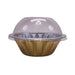 18 oz. Jumbo Disposable Aluminum Colored Pot Pie Pan with Dome Lid #A57P KitchenDance