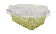 Amazon Overstock 6 oz. Disposable Colored Polka Dot Foil Mini Loaf Pan with Lids - 100 Count - #4004P KitchenDance
