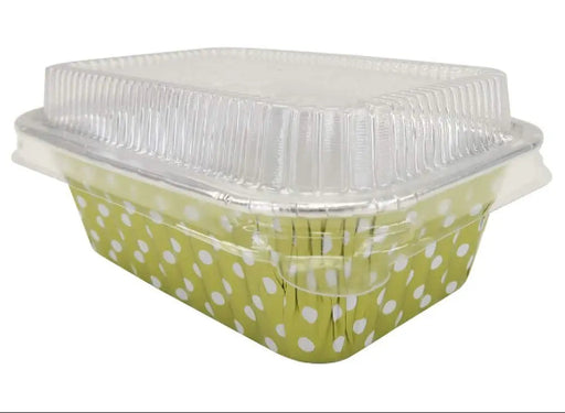 Mini Loaf Pan with Lid- 6 fluid oz. - Disposable Colored Foil  #4004P KitchenDance