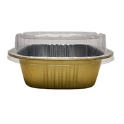 5" x 5" Colored Aluminum  Heavy Foil Square Pan with Lid Combo #A69P KitchenDance