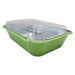 Colored 1½ lb. Shallow Foil Oblong Pan with Plastic Lid #6417P KitchenDance