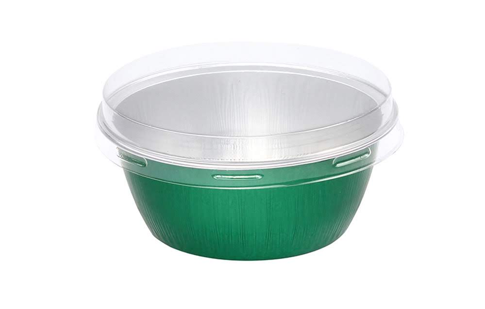 4 oz. Colored Foil Ramekins / Baking Cups with Plastic Lid    #A50P