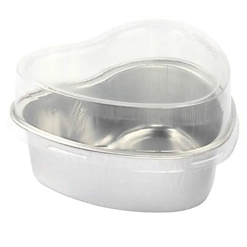Disposable Mini Heart Shaped Foil Pan with Plastic Lid   #3055P KitchenDance