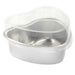 Disposable Mini Heart Shaped Foil Pan with Plastic Lid   #3055P KitchenDance