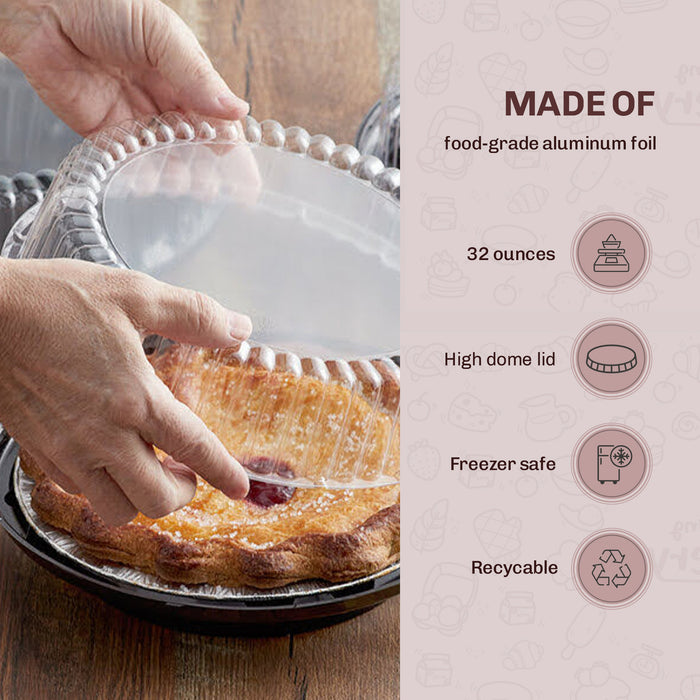 9" Plastic High Dome Pie Container   #WJ43