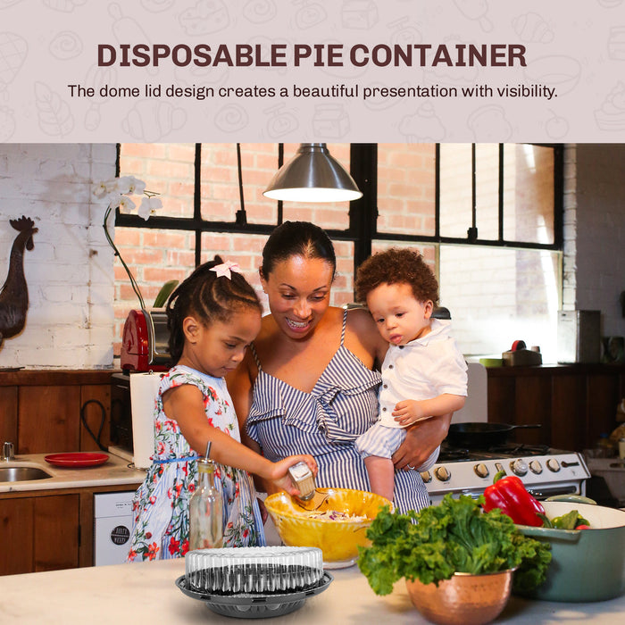 9" Plastic High Dome Pie Container   #WJ43