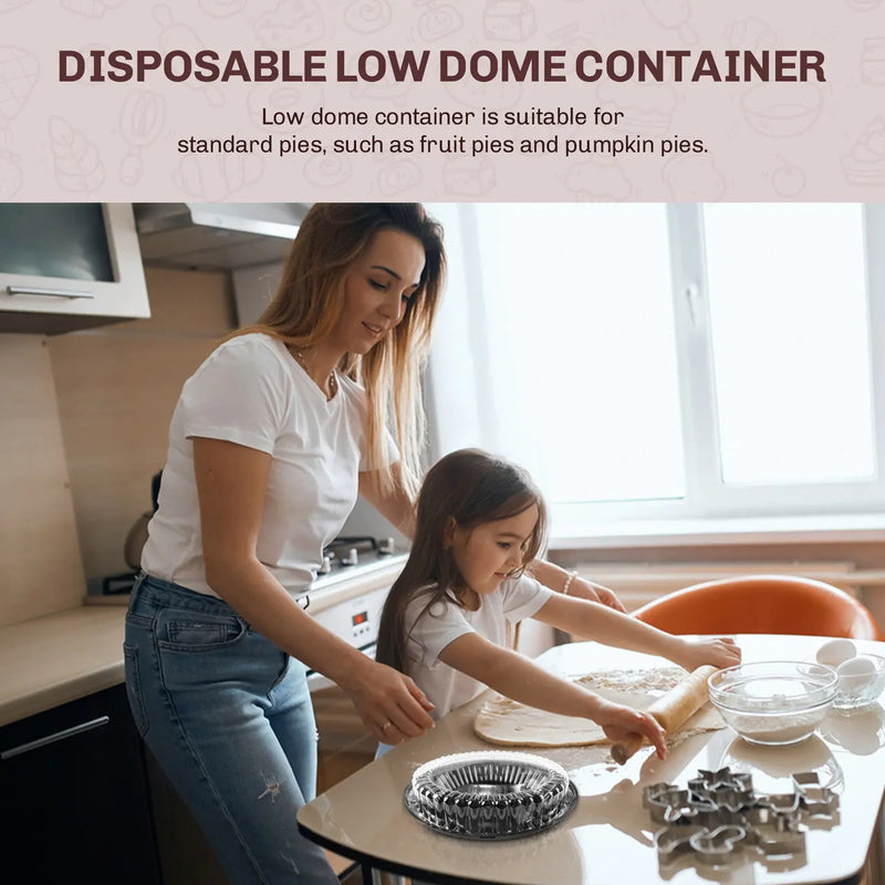 9" Two Piece Pie Container with Low Dome Lid    #WJ40 D&W Fine Pack