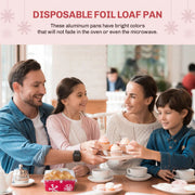 2 lb. Disposable Holiday Foil Loaf Pan with Plastic Lid   #9401P Durable Packaging
