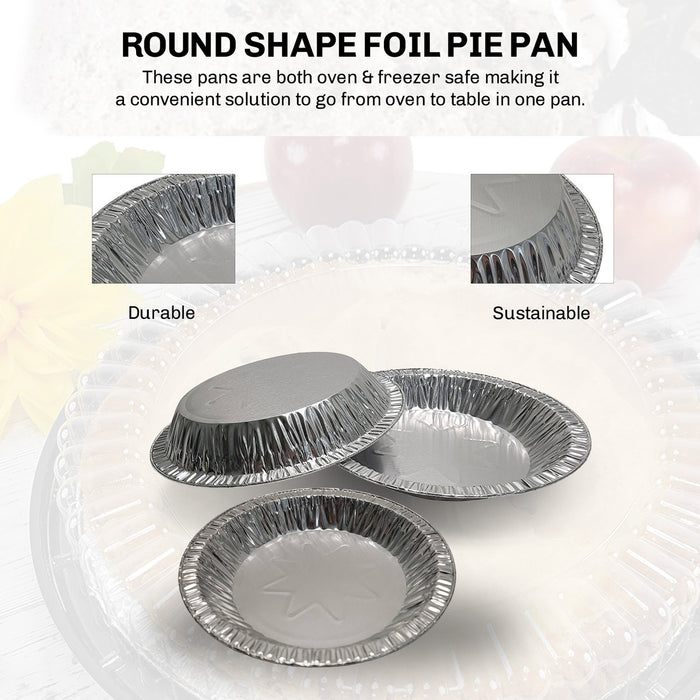 D & W Fine Pack 8" Disposable Aluminum Foil Deep Pie Pan   #816