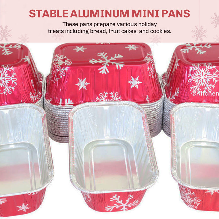 1 lb. Disposable Holiday Foil Loaf Pan with Dome Lid    #9302X