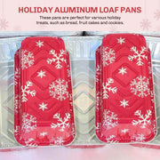 2 lb. Disposable Holiday Foil Loaf Pan with Plastic Lid   #9401P Durable Packaging